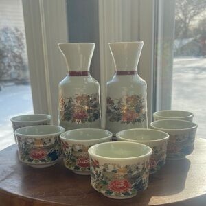 Satsuma 1979 Porcelain Sake Set